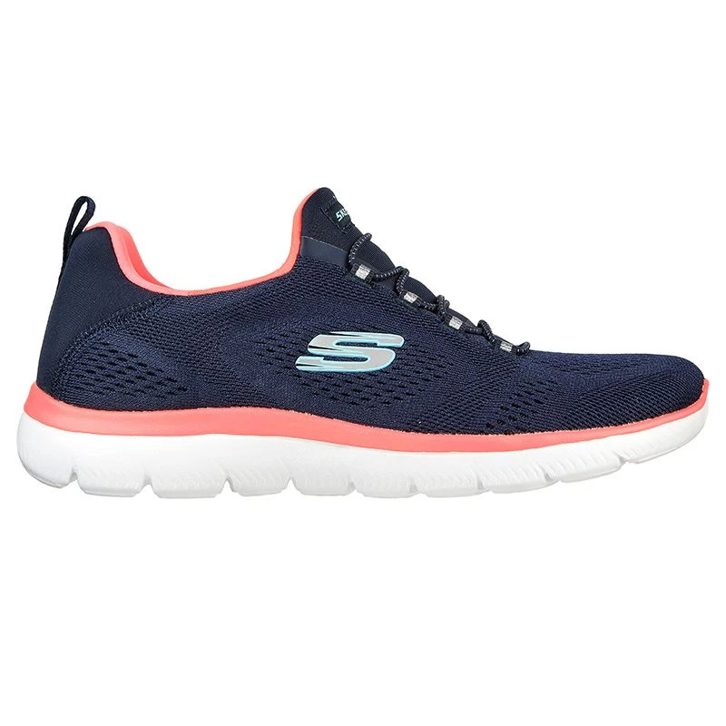 Skechers Women's Summits - Perfect Views Runners Navy / Neon Pink 3 Skechers Women's Summits - Perfect Views Runners Navy / Neon Pink