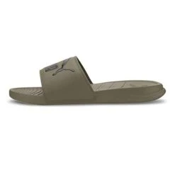 Puma Men's Popcat 20 Sliders Olive / Black