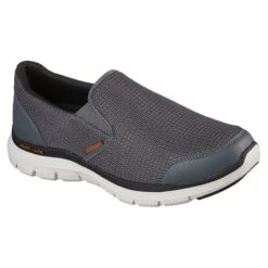 Skechers Men's Flex Advantage 4.0 Slip On Runners Charcoal / Orange -Skechers Store 232230 ccor large