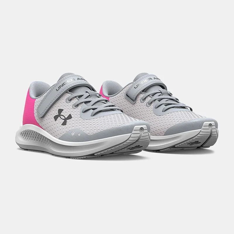 Under Armour Pursuit 3 AC Junior Running Shoes Halo Gray / Electro Pink / Metallic Silver 5 Under Armour Pursuit 3 AC Junior Running Shoes Halo Gray / Electro Pink / Metallic Silver - Image 3