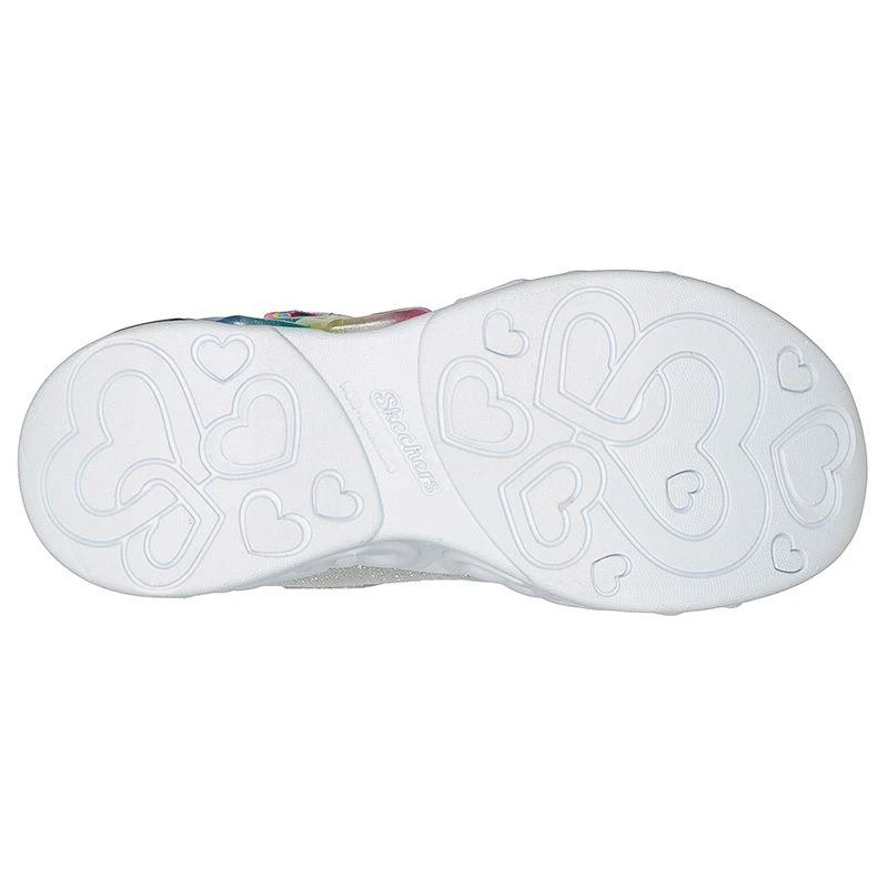 Skechers Kids' Infinite Heart Lights - Love Junior Runners Silver / Multi 6 Skechers Kids' Infinite Heart Lights - Love Junior Runners Silver / Multi - Image 4