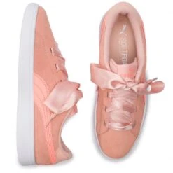 Puma Kids' Smash V2 Youth Ribbon Runners Peach / White -Skechers Store 366004 5