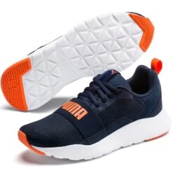 Puma Kids' Wired Youth Runners Peacoat / Firecracker -Skechers Store 366901 13