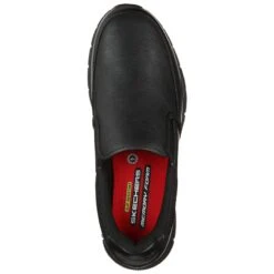 Skechers Men's Work Relaxed Fit®: Nampa - Groton SR Slip-On Runners Black / Black -Skechers Store 77157ec blk b large