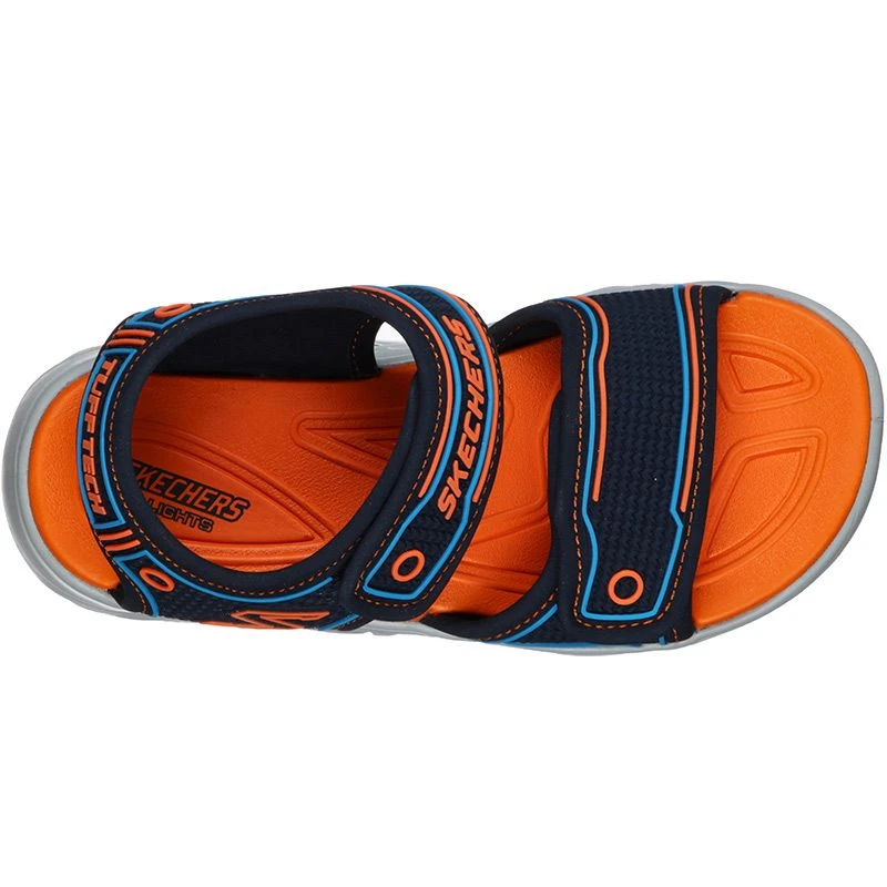 Skechers Kids' S Lights: Hypno-Splash Junior Sandals Navy / Orange 6 Skechers Kids' S Lights: Hypno-Splash Junior Sandals Navy / Orange - Image 4