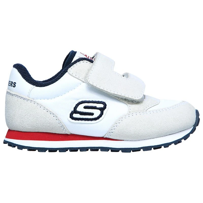 Skechers Kids' Retro Sneaks - Uvox Infant Runners White / Red / Navy 3 Skechers Kids' Retro Sneaks - Uvox Infant Runners White / Red / Navy