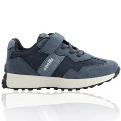 Fionn Velcro Retro Junior Trainers Navy / Blue