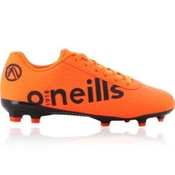 Mamba Firm Ground Laced Football Boots Youth Orange / Black