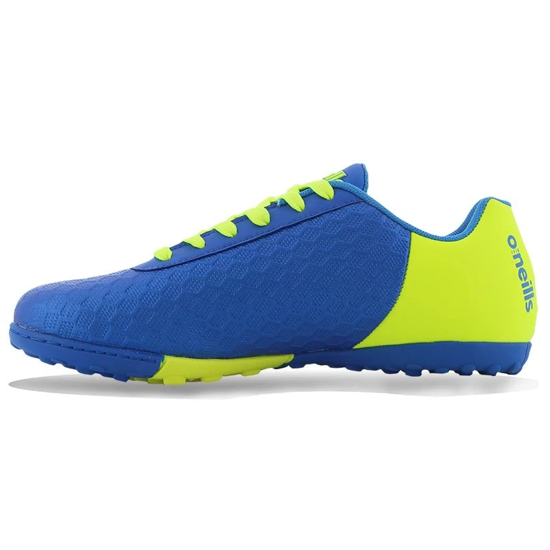 Python Astro Turf Laced Football Boots Junior Royal / Flo Yellow 4 Python Astro Turf Laced Football Boots Junior Royal / Flo Yellow - Image 2