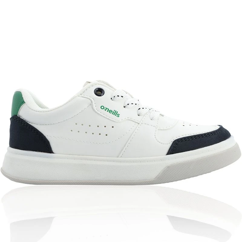 Rian Junior Trainers White / Navy / Green 3 Rian Junior Trainers White / Navy / Green