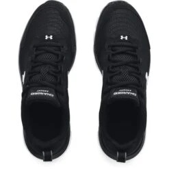 Under Armour Men's Charged Assert 9 Running Shoes Black / White -Skechers Store s7.3024590 001 toe