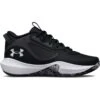 Under Armour Men's Lockdown 6 Basketball Shoes Black / White