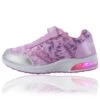 Violet Velcro Light Up Junior Trainers Pink Camo